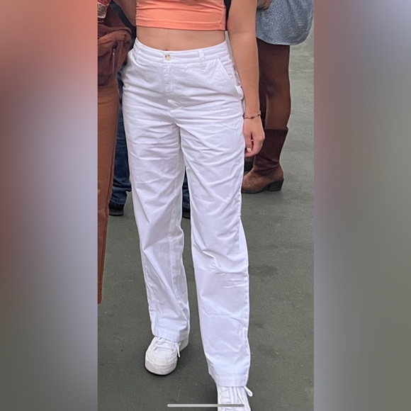 Aritzia Sunday Best size 6 straight/wide leg white pants - Picture 3 of 4